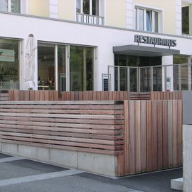 Terrasse/Pizza Eingang St.Moritz 2003